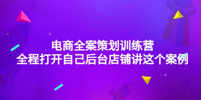 电商全案策划训练营：全程打开自己后台店铺讲这个案例（9节课时）-菡洋资源网