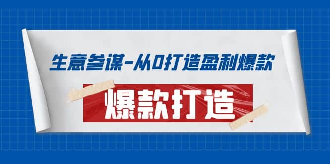生意参谋-从0打造盈利爆款：手把手教您打造爆款多种玩法-菡洋资源网