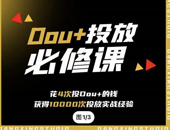 代同学DOU+投放训练营，用付费流量撬动大额自然流量，过得超额变现转化-菡洋资源网