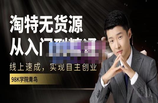 98k学院的淘特无货源线上速成课，从入门到精通，让你最小投入，最高回报-菡洋资源网