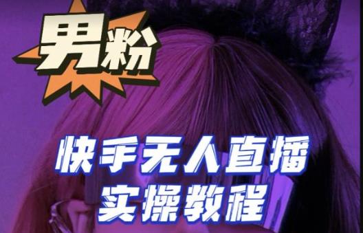 【男粉落地项目】零基础玩转男粉快手无人直播月入3w+，2023快手无人直播实操教程-菡洋资源网