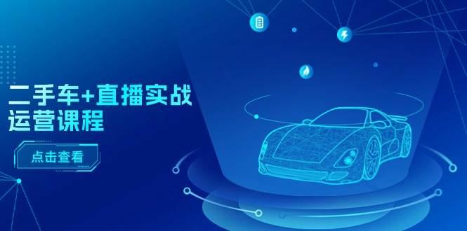 （11166期）二手车+直播实战运营课程：直播推荐/短视频推荐/千川投放/直播全流程-菡洋资源网