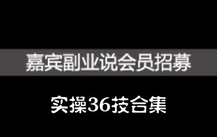 嘉宾副业说实操36技合集，价值1380元-菡洋资源网