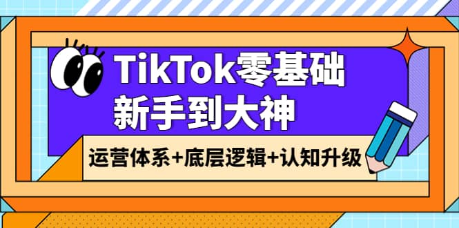 TikTok零基础新手到大神：运营体系+底层逻辑+认知升级（9节系列课）-菡洋资源网