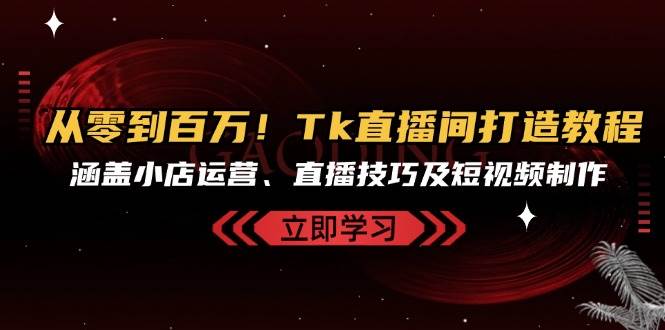 （13098期）从零到百万！Tk直播间打造教程，涵盖小店运营、直播技巧及短视频制作-菡洋资源网