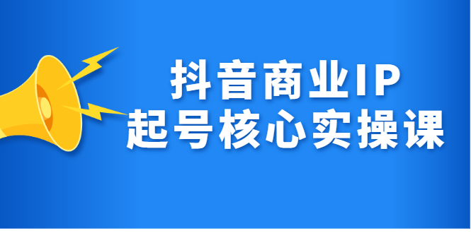 抖音商业IP起号核心实操课，带你玩转算法，流量，内容，架构，变现-菡洋资源网