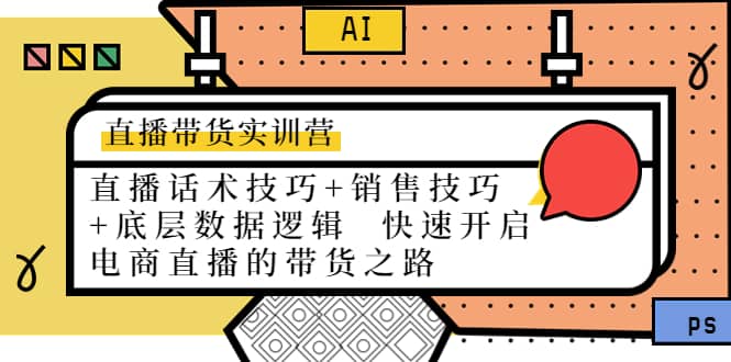 直播带货实训营：话术技巧+销售技巧+底层数据逻辑 快速开启直播带货之路-菡洋资源网