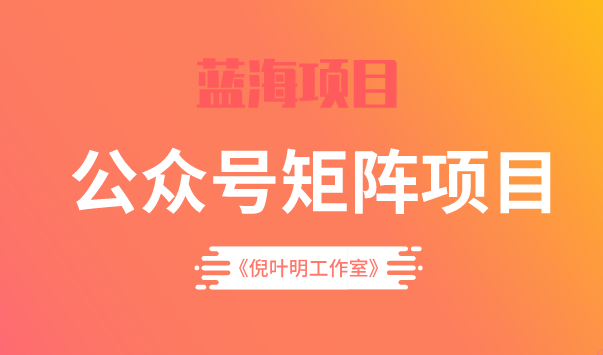 蓝海公众号矩阵项目训练营，0粉冷启动，公众号矩阵账号粉丝突破30w-菡洋资源网