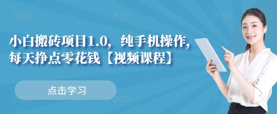小白搬砖项目1.0，纯手机操作，每天兼职挣点零花钱-菡洋资源网
