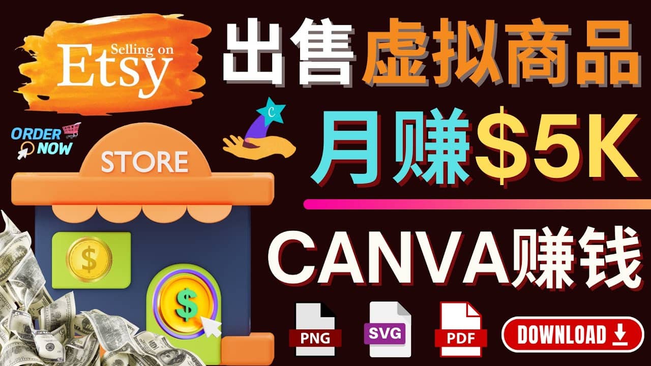 通过Etsy出售Canva模板，操作简单，收益高，月赚5000美元-菡洋资源网