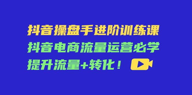 抖音操盘手进阶训练课：抖音电商流量运营必学，提升流量+转化-菡洋资源网
