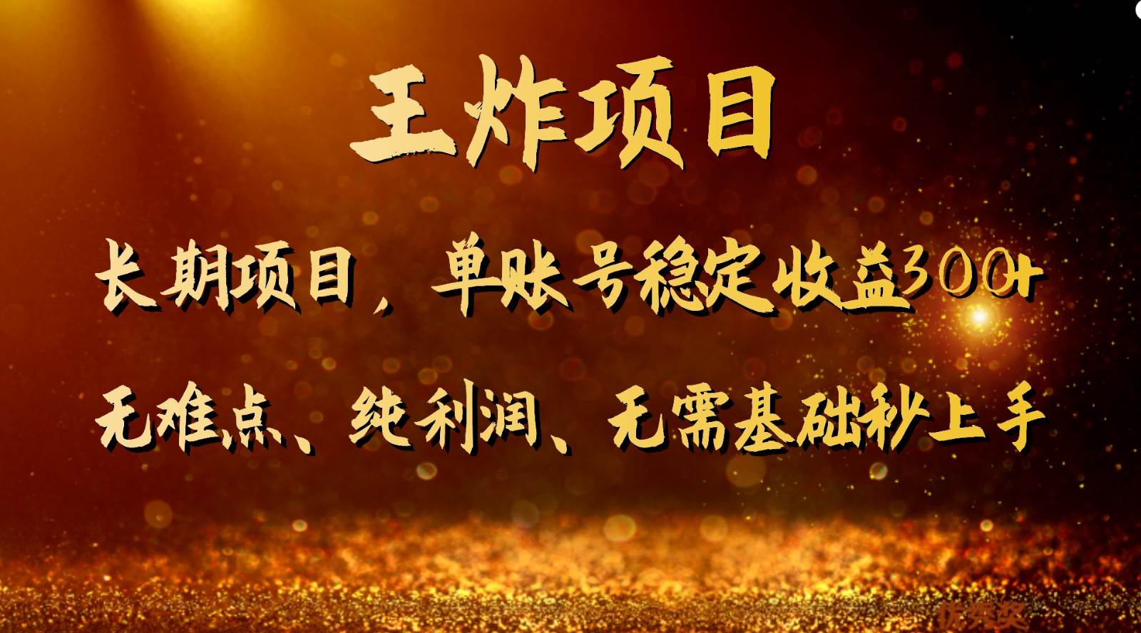 王炸项目！单账号稳定收益300+，适合长期操作的副业兼职。-菡洋资源网