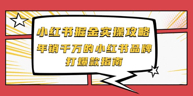 小红书掘金实操攻略，年销千万的小红书品牌打爆款指南-菡洋资源网