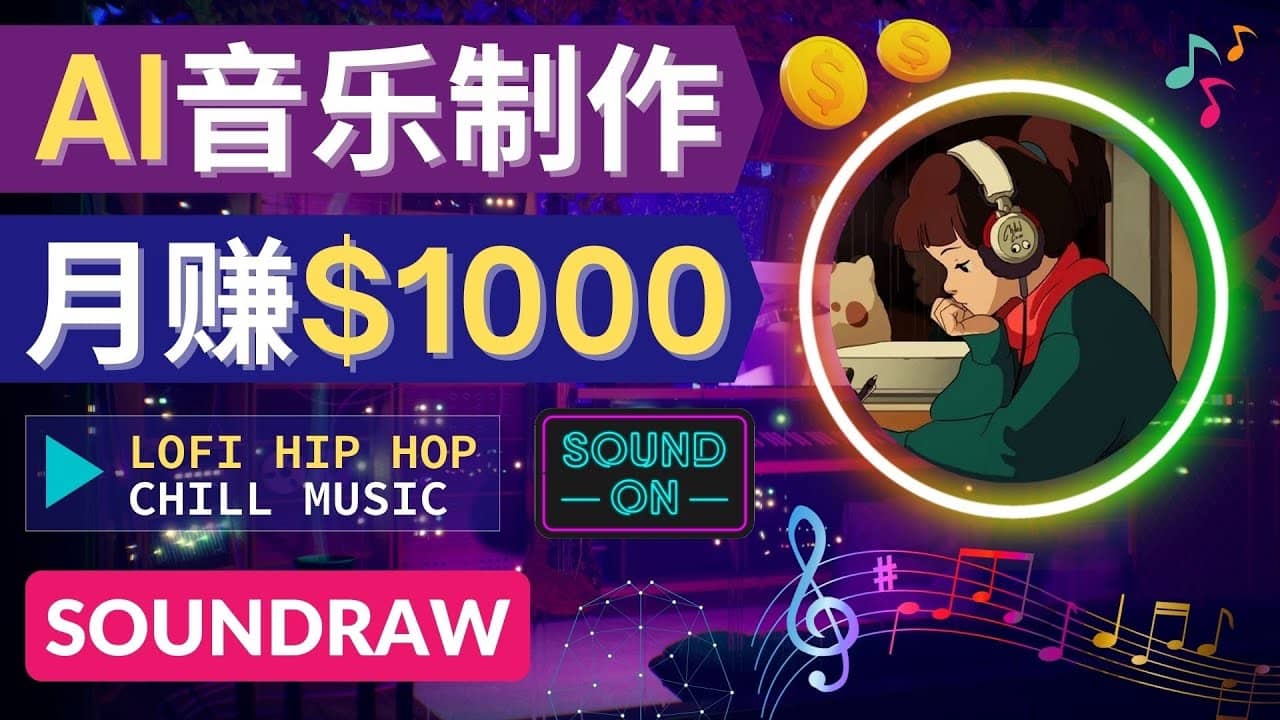 无需任何音乐基础： 使用AI软件制作Lofi Hip Hop Chill Music 月赚1000美元-菡洋资源网