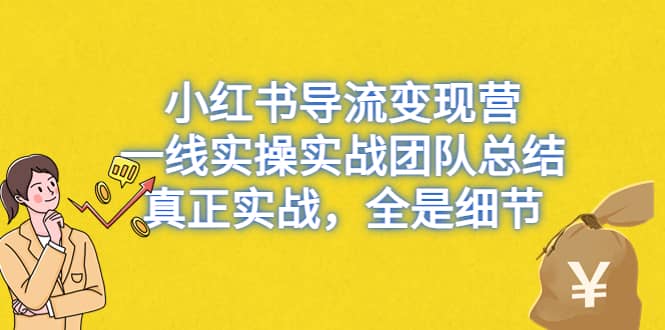 小红书导流变现营，一线实战团队总结，真正实战，全是细节，全平台适用-菡洋资源网