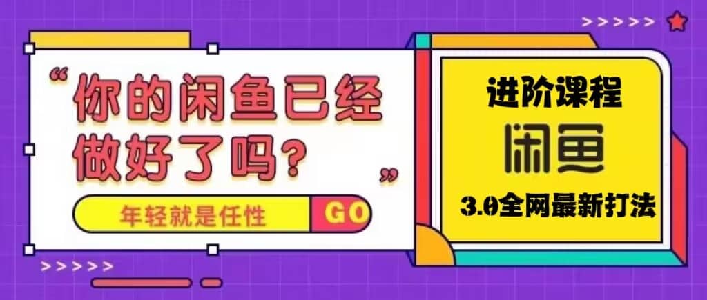 火爆全网的咸鱼玩法进阶课程，咸鱼进阶课程-菡洋资源网