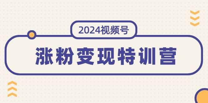 2024视频号-涨粉变现特训营:一站式打造稳定视频号涨粉变现模式(10节)-菡洋资源网