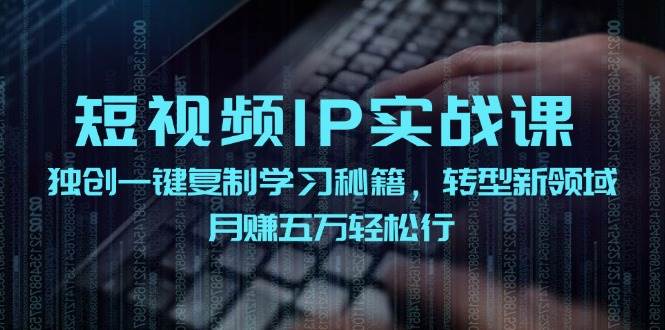 短视频 IP实战课,独创一键复制学习秘籍,转战新领域,月赚五万轻松行-菡洋资源网