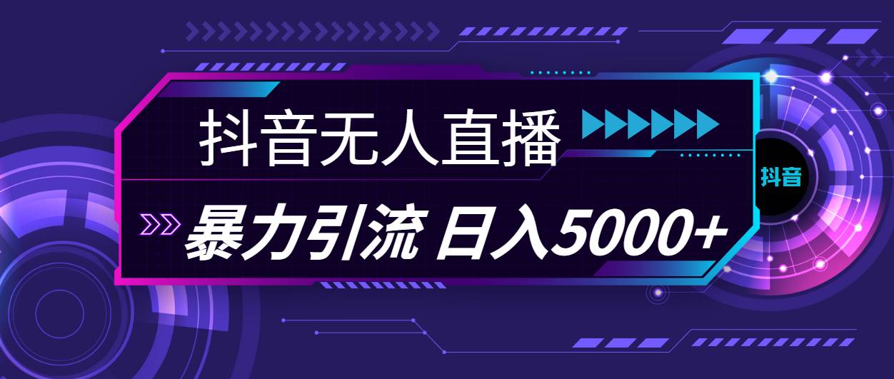 （11709期）抖音无人直播，暴利引流，日入5000+-菡洋资源网