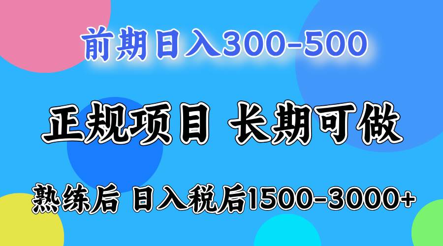 （12608期）一天收益500，上手后每天收益（税后）1500-3000-菡洋资源网