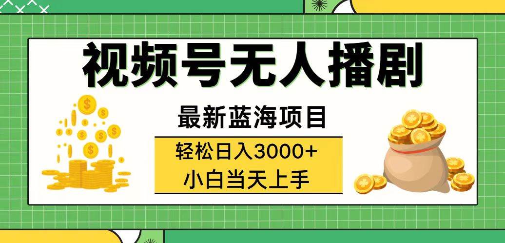 （12128期）视频号无人播剧，轻松日入3000+，最新蓝海项目，拉爆流量收益，多种变…-菡洋资源网