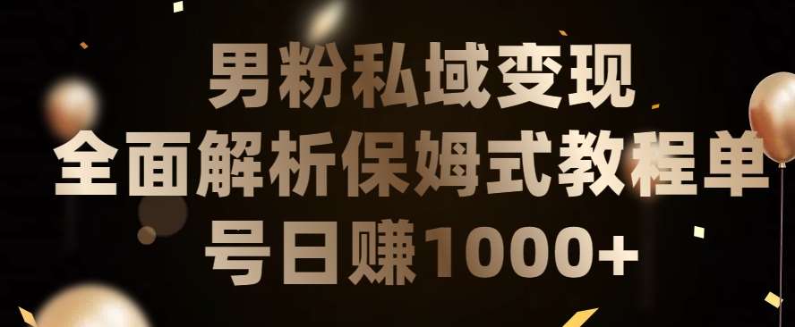 男粉私域长期靠谱的项目，经久不衰的lsp流量，日引流200+，日变现1000+【揭秘】-菡洋资源网