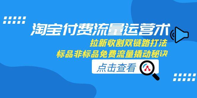 （15135期）淘宝付费流量运营术，拉新收割双链路打法，标品非标品免费流量撬动秘诀-菡洋资源网