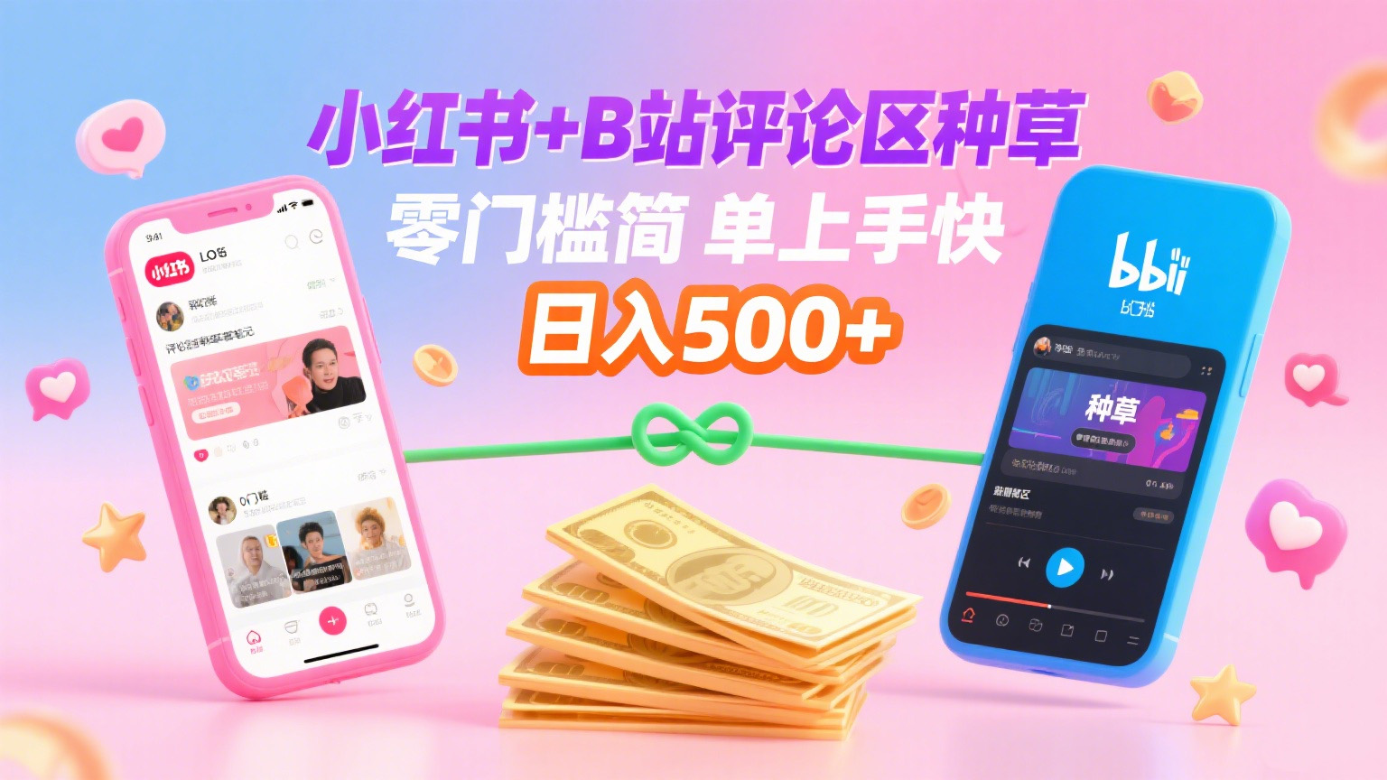 小红书+B站评论区种草，0门槛1分钟一单，只需复制粘贴，日入500+-菡洋资源网