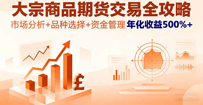 （16083期）大宗商品期货交易全攻略，市场分析+品种选择+资金管理，年化收益500%+-菡洋资源网
