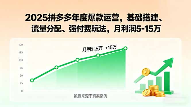 （15973期）2025拼多多年度爆款运营，基础搭建、流量分配、强付费玩法，月利润5-15万-菡洋资源网