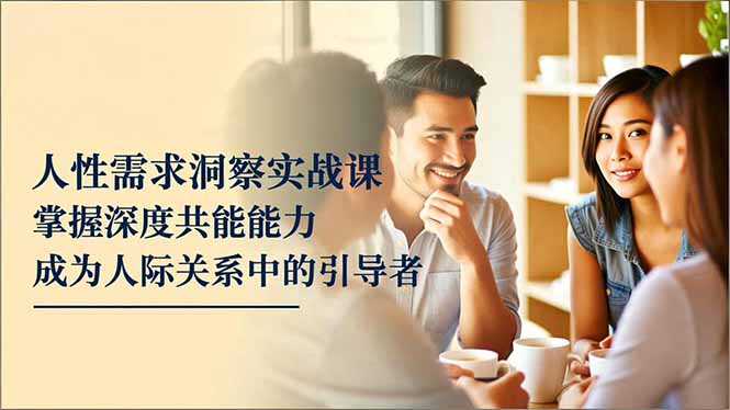 （16683期）人性需求洞察实战课，掌握深度共感能力，成为人际关系中的引导者-菡洋资源网