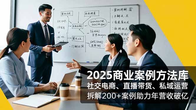 （16713期）2025商业案例方法库，社交电商、直播带货、私域运营，拆解200+案例助力年营收破亿-菡洋资源网