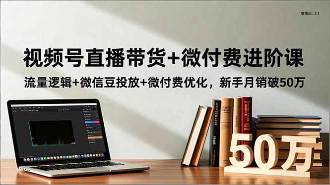 （16684期）视频号直播带货+微付费进阶课：流量逻辑+微信豆投放+微付费优化，新手月销破50万-菡洋资源网