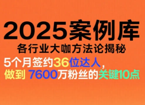 2025案例库，收录各行业大咖的方法论，各行业大咖方法论揭秘-菡洋资源网