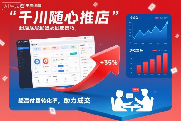 千川随心推起店底层逻辑及投放技巧，提高付费转化率，助力成交-菡洋资源网