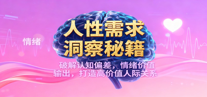 人性需求洞察秘籍，破解认知偏差，情绪价值输出，打造高价值人际关系-菡洋资源网