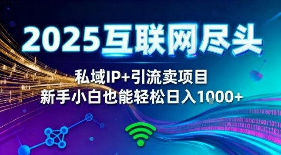 2025网创尽头王炸项目！私域IP+精准引流，新手小白在家躺賺日入1k，零经验也能上手【揭秘】-菡洋资源网
