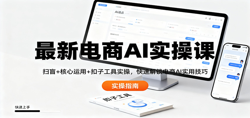 最新电商AI实操课：扫盲+核心运用+扣子工具实操，快速解锁电商AI实用技巧-菡洋资源网