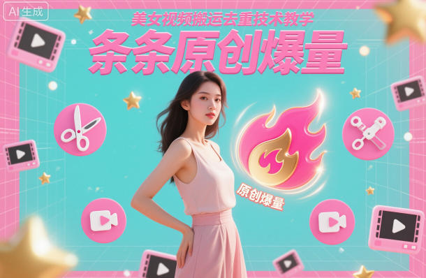 美女视频搬运去重技术教学，条条原创爆量-菡洋资源网