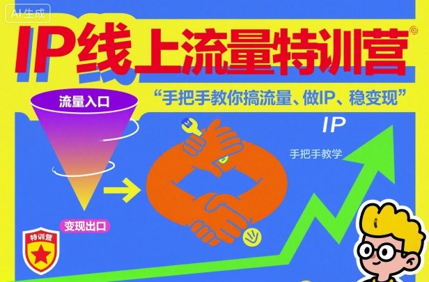 IP线上流量特训营，手把手教你搞流量、做IP、稳变现-菡洋资源网