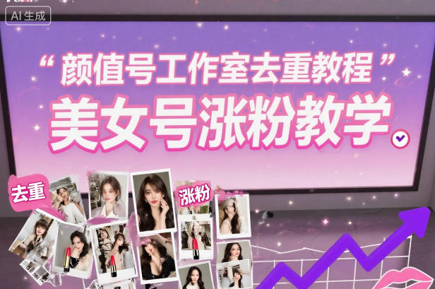 颜值号工作室去重教程，美女号涨粉教学-菡洋资源网