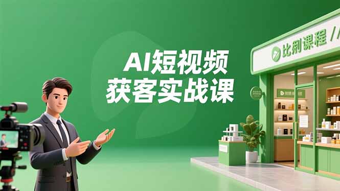 （16747期）AI短视频获客实战课，数字人创作、实体行业应用、精准引流，30天获取客源月入6万+-菡洋资源网