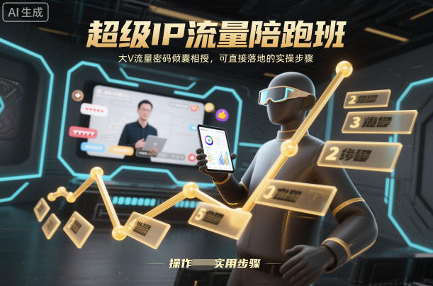 超级IP流量陪跑班，大V流量密码倾囊相授，可直接落地的实操步骤-菡洋资源网