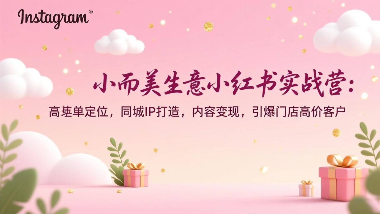 （17113期）小而美生意小红书实战营：高客单定位，同城IP打造，内容变现，引爆门店高价客户-菡洋资源网