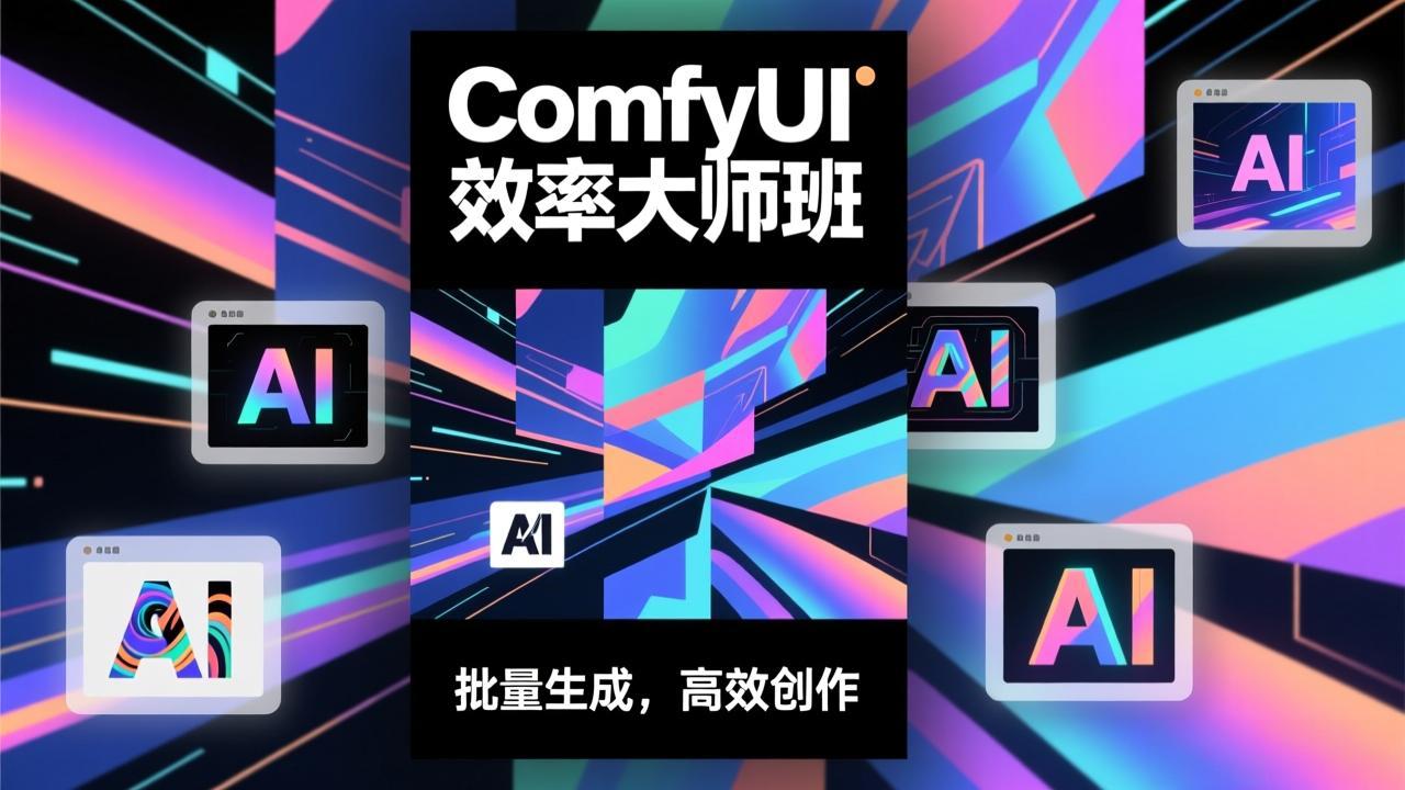 （17107期）ComfyUI效率大师班：工作流搭建，批量生成，将个人AI出图效率提升5-10倍，月接单收入1-3万-菡洋资源网