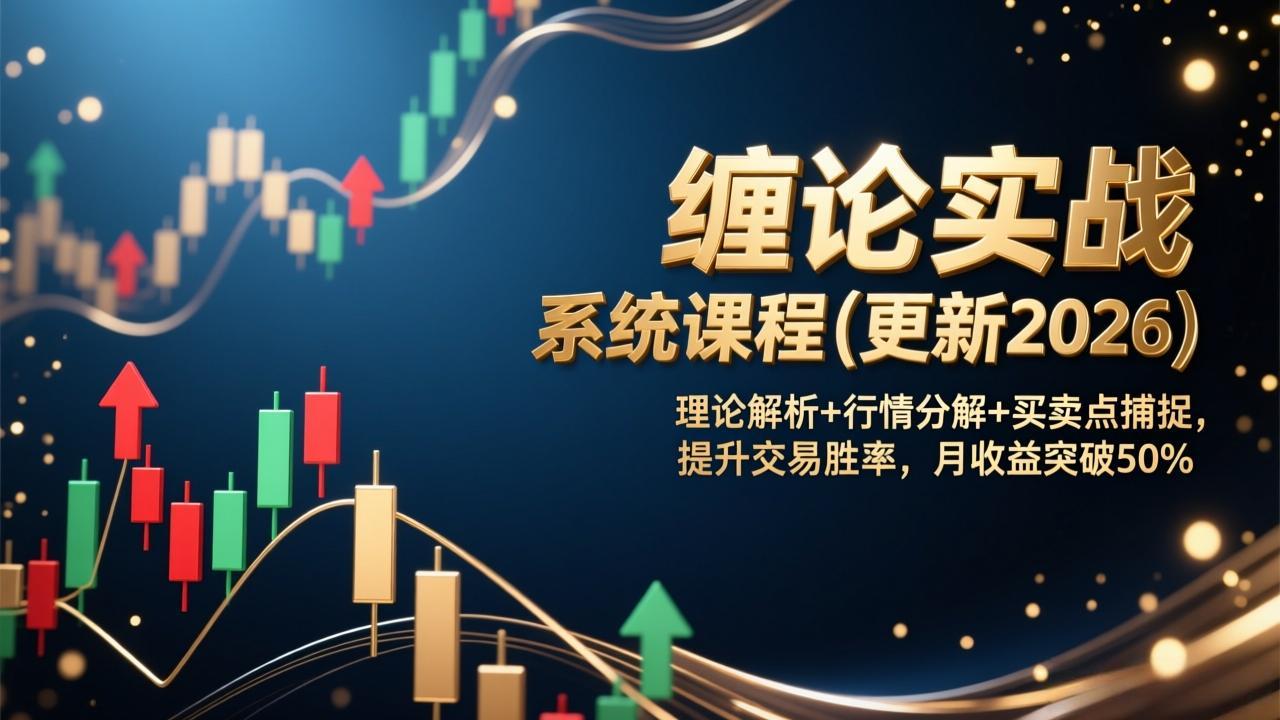 （17136期）缠论实战系统课程(更新2026)，理论解析+行情分解+买卖点捕捉，提升交易胜率，月收益突破50%-菡洋资源网