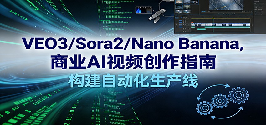 VEO3/Sora2/Nano Banana商业AI视频创作指南，构建自动化生产线-菡洋资源网