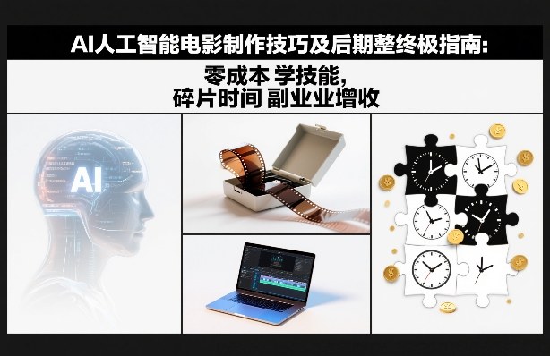 AI人工智能电影制作技巧及后期完整终极指南：零成本学技能，碎片时间副业增收-菡洋资源网