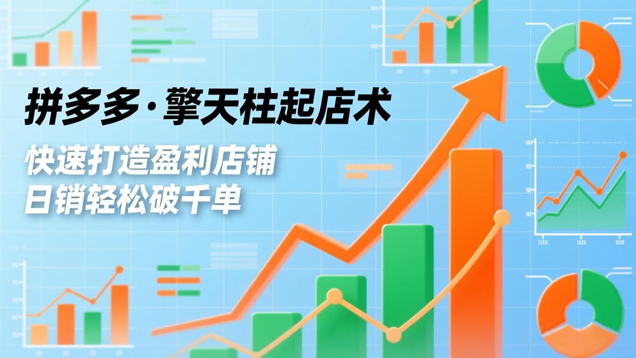 （17312期）拼多多·擎天柱起店术，爆流布局、利润起飞、不断流，快速打造盈利店铺，日销破千单（更新）-菡洋资源网