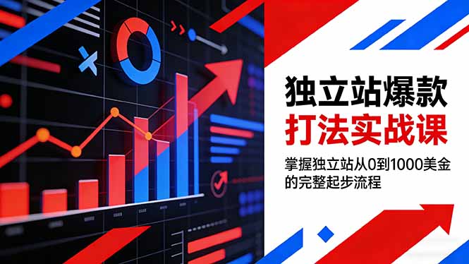 （17322期）独立站爆款打法实战课，掌握独立站从0到1000美金的完整起步流程-菡洋资源网